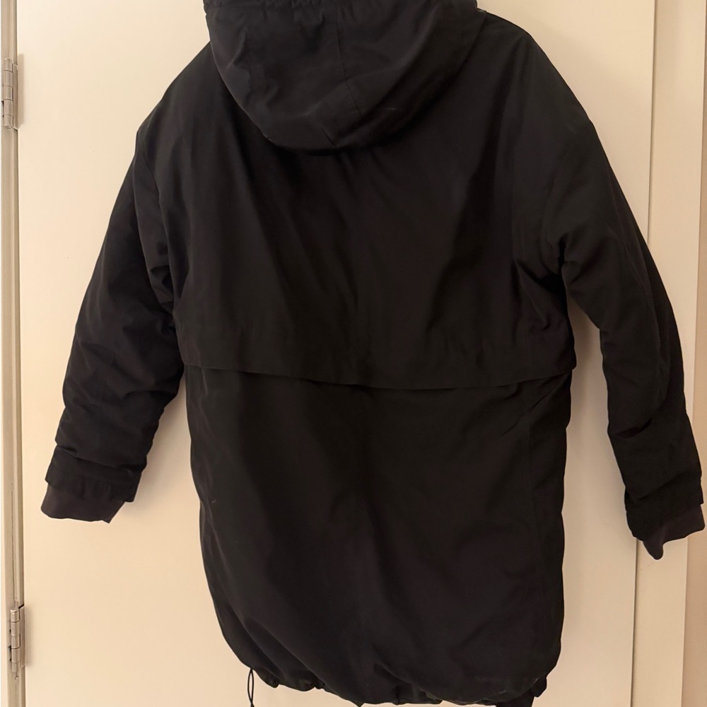 Athleta Vortex Reversible Down Jacket. Black/ Sil… - image 3